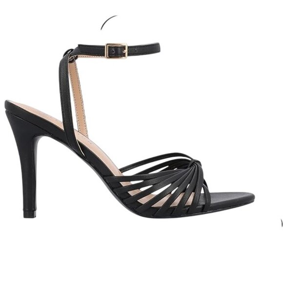 Journee Womens Vanita Multi Strap Stiletto Open Toe Dress Sandals - Picture 2 of 4